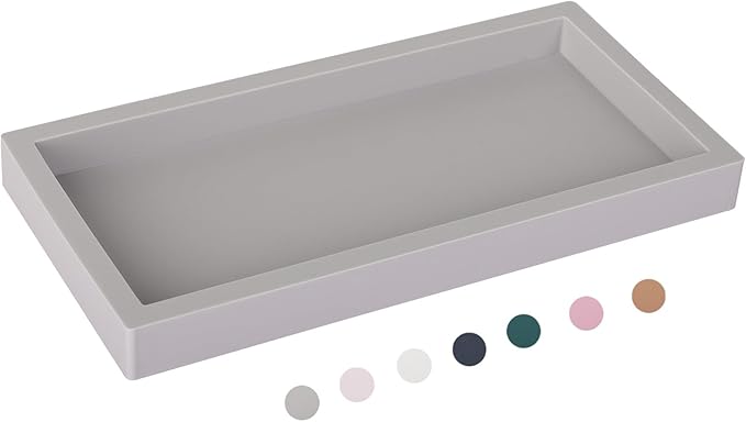 Bathroom Tray, Small Vanity Tray Silicone Soap Dish Sponge Holder Kitchen Sink by Heagoale