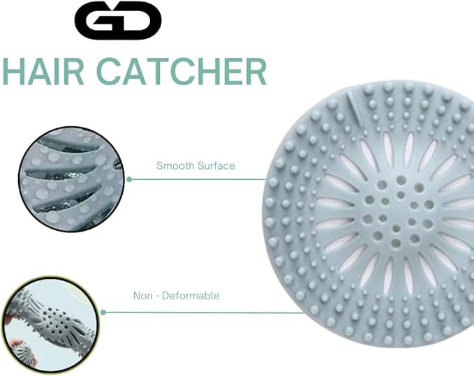 GD 4-Pack Silicone Shower Drain Hair Catcher Anti-Clog Shower Drain, Sink & - Image 6