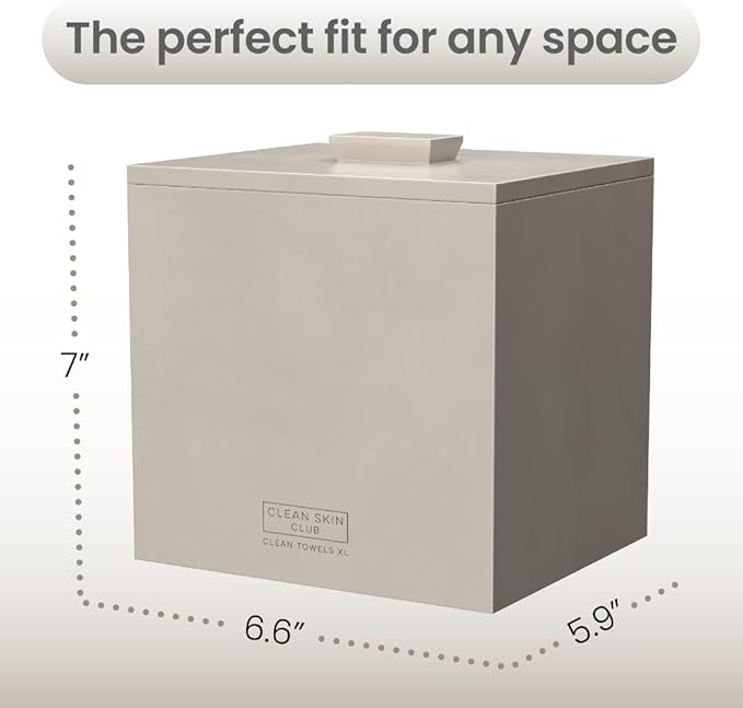 CLEAN SKIN CLUB Cement Box for 50 Disposable Clean Towels XL, Concrete - Image 5