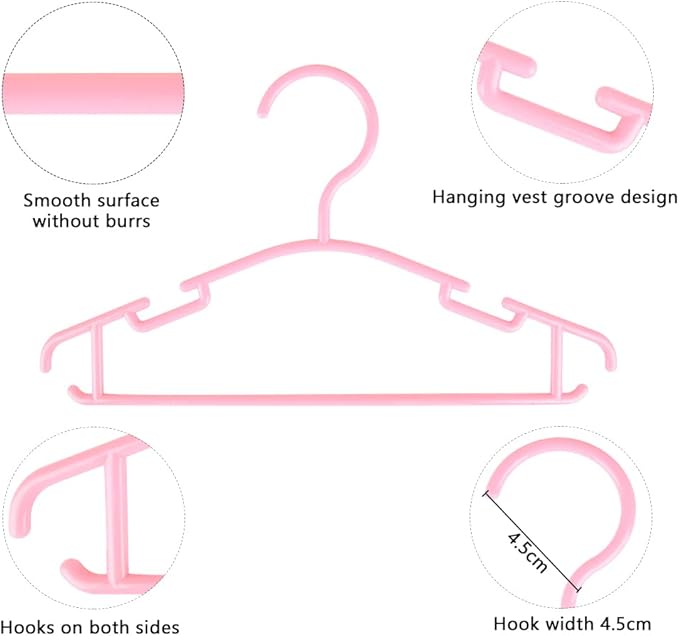 GoodtoU Baby Hangers Pink Kids Hanger Clothing Baby Hangers - Image 2