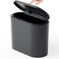 Yieach 3.17 Gallon Thin Small Black Bathroom Trash Can by Yieach