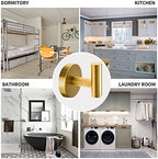 Vuzvuv 2-Pack Gold Wall-Mounted Towel Hooks, SUS304 Stainless Steel Waterproof - Image 4