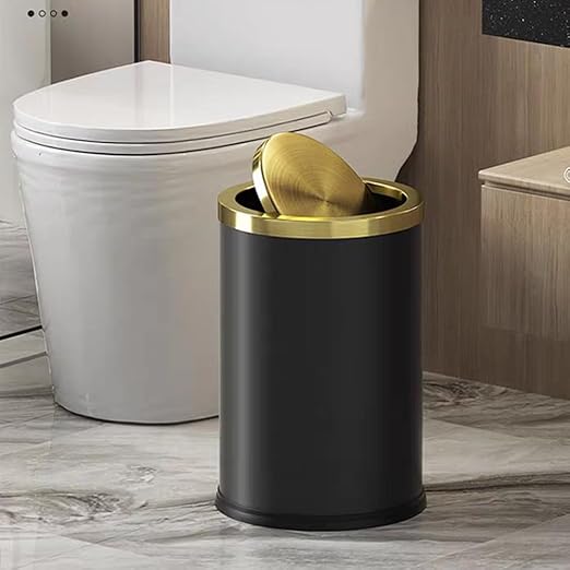 9L/2.4GAL Black Bathroom Trash Can, Garbage cans - Image 2
