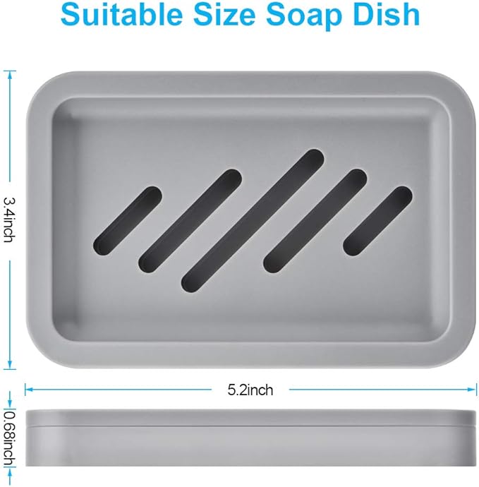 2PCS Draining Soap Dishes, Dishwashing Sponge Soap Holder - Image 2