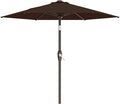 AreShark 7.5FT Patio Umbrella Table Market Umbrella with 6 Sturdy Ribs, Button Tilt/Crank, Heavy-Duty Outdoor Umbrellas for Pool, Deck, Garden and Backyard, Brown by Unknown