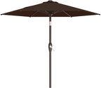 AreShark 7.5FT Patio Umbrella Table Market Umbrella with 6 Sturdy Ribs, Button Tilt/Crank, Heavy-Duty Outdoor Umbrellas for Pool, Deck, Garden and Backyard, Brown by Unknown