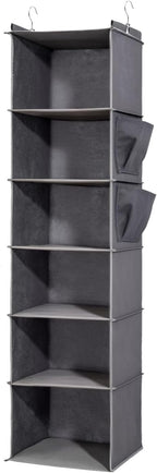 6-Shelf Hanging Closet Organizer and Storage, Collapsible Hanging Shelves by WelcometoYRCBEHFU