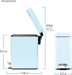 Home Zone Living 1.3 Gallon Small Bathroom Trash Can - Image 7
