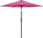 AreShark 7.5FT Patio Umbrella Table Market Umbrella with 6 Sturdy Ribs, Button Tilt/Crank, Heavy-Duty Outdoor Umbrellas for Pool, Deck, Garden and Backyard, Rose Pink by Unknown