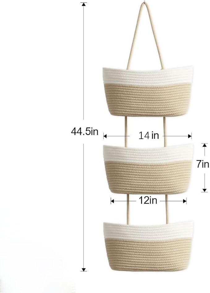 Hanging Baskets for Organizing, Over the Door Organizers and Storage, 3-Tier - Image 8