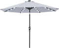 ABCCANOPY Durable Solar Led Patio Umbrellas with 32LED Lights 11FT (Grey) by ABCCANOPY