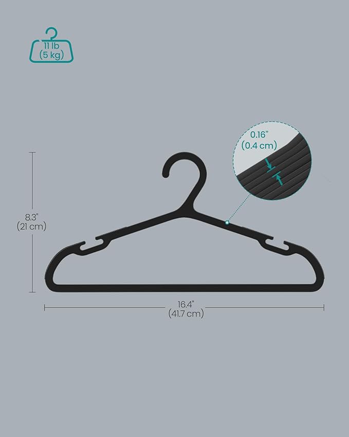 SONGMICS Clothes Hangers, Plastic Hangers, - Image 5