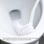 Baffect Curved Toilet Brush Plastic Long Antislip Grip Handle Toilet Cleaning - Image 5