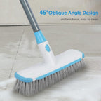 Floor Scrubber with Long Handle, 2 in 1 Scrubbing Brush Stiff Bristle Shower - Image 6