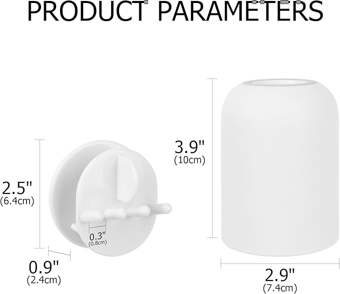 2 Pack Toothbrush Holders for Bathrooms Shower, Wall Mount Toothbrush Organizer - Image 4