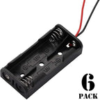 6 Pieces 2 Slots x 1.5V AAA Battery Case Holder Battery Spring Clip Storage Box - Image 2