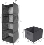 MAX Houser 4-Shelf Hanging Closet Organizer, Space Saver, Cloth Hanging Shelves - Image 2
