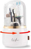 Toothbrush Holders for Bathrooms, Rotating 7 Slots Electric Toothbrush Holders by CLOKTA