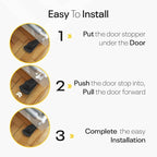 Door Stoppers for Bottom of Door – Rubber Door Stopper Wedge – Pack of 4 – Door - Image 5