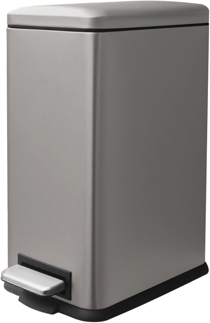 Bathroom Trash Can with Lid, 16.7L/ 4.4 Gallon Trash Can with Removable Inner by JM%C2%B7YIPENG