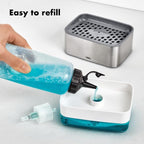 OXO Good Grips Stainless Steel Soap Dispensing Sponge Holder - Image 4