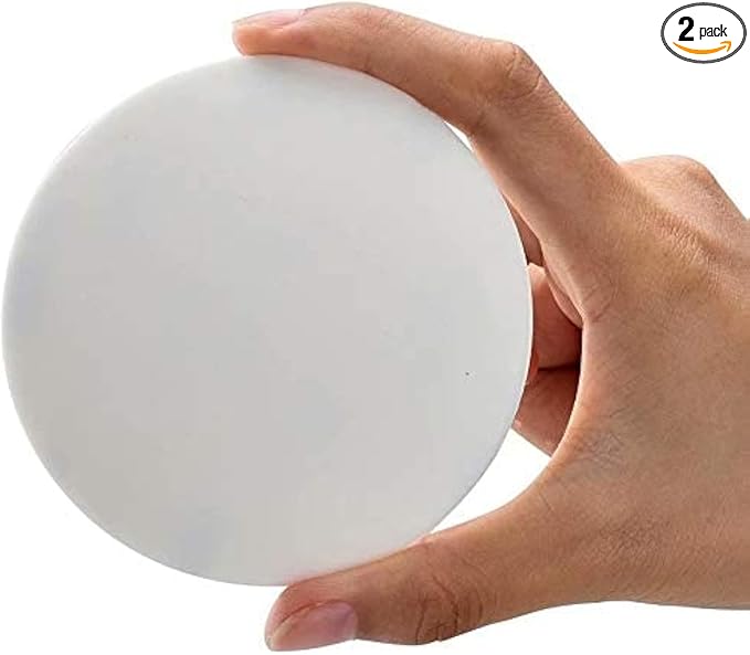 Door Knob Wall Shield, Large White Round Soft Door Stopper Wall Protector by Xfenvs