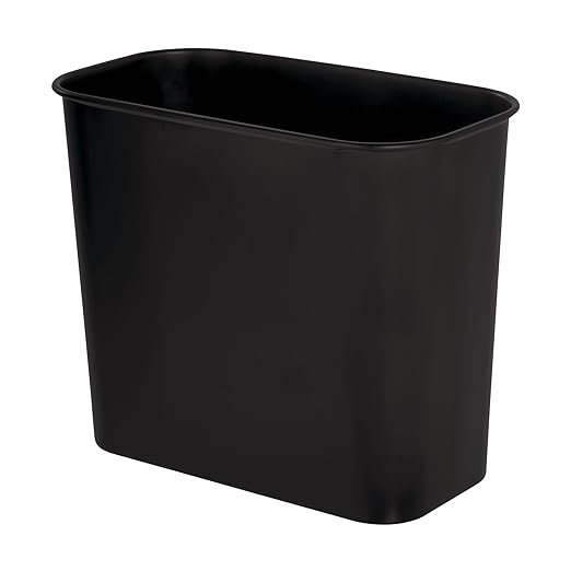 iDesign Small Steel Rectangular Bathroom Trash Can by iDesign