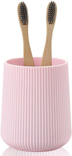 Pink Striped Toothbrush Holder for Electric Toothbrushes Bathroom Organizer for by KellyHome