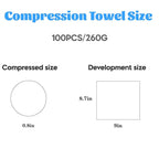 100 Pcs Mini Compressed Towels, Disposable Face Compressed Towel, Compressed - Image 4