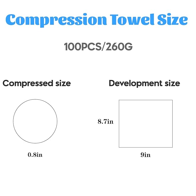 100 Pcs Mini Compressed Towels, Disposable Face Compressed Towel, Compressed - Image 4