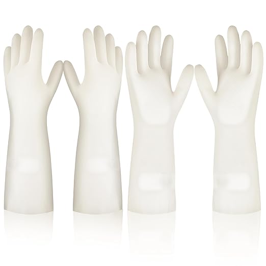 2 Pairs, 15 Inches, Nitrile Cleaning Gloves, Kitchen Dishwashing Gloves by aesxniy