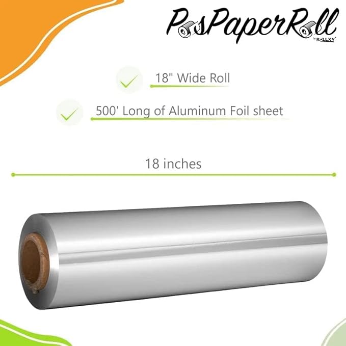 Commercial Heavy Duty Aluminum Foil Roll, 18 Inches x 500 Feet - Image 5