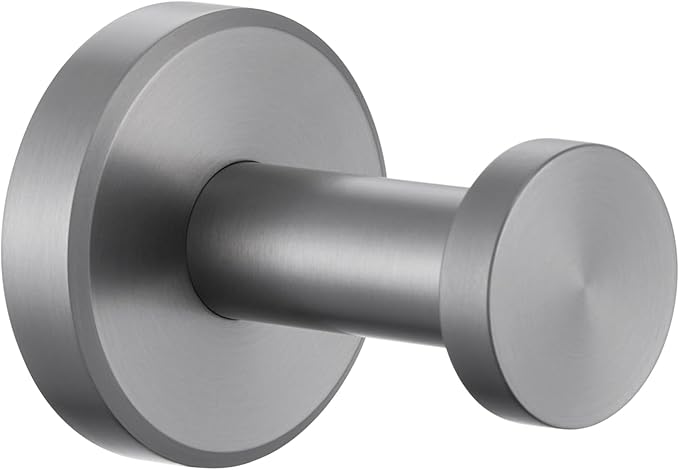 APLusee Gunmetal Gray Single Robe Hook, 304 Stainless Steel Heavy Duty Towel by APLusee