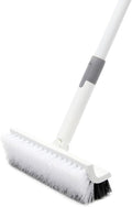 Floor Scrub Brush with Long Handle, Double-Sided V-Shaped Deck Brush, Grout by DOVORSY