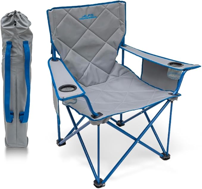 ALPS Mountaineering King Kong Camping Chairs for Adults with Mesh Cup Holders and Pockets, Built Durable and Reliable with Compact Foldable Steel Frame by ALPS+Mountaineering