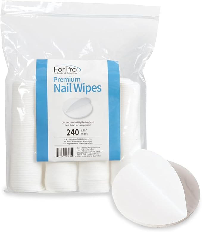 ForPro Professional Collection Premium Nail Wipes, Lint-Free Cotton Wipes by ForProProfessionalCollection