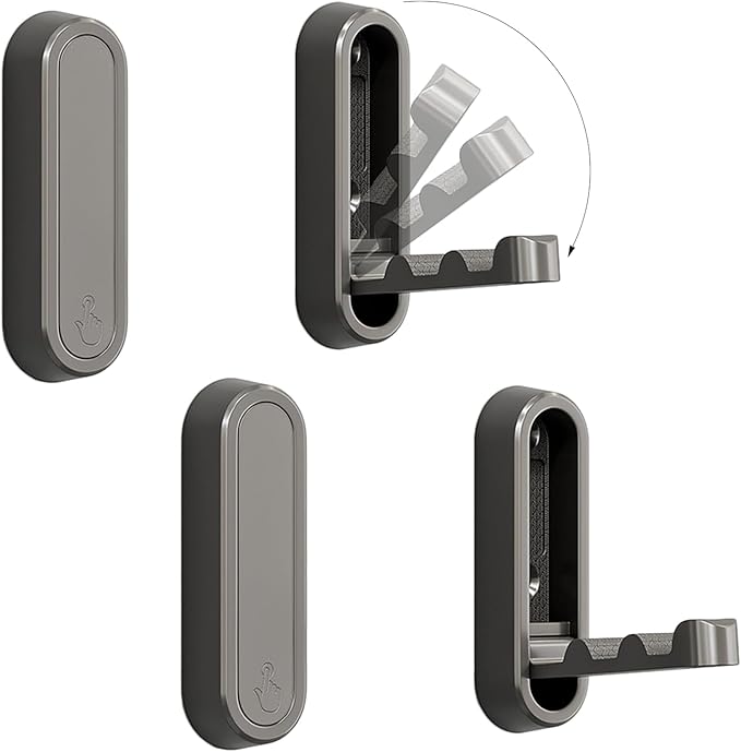 4PCS Folding Coat Hooks, Heavy Duty Wall Hooks Made of Zinc Alloy, Foldable by XSGTZMJ