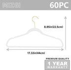 MIZGI Premium Velvet Hangers Pack 60 Pcs Heavyduty - Image 6