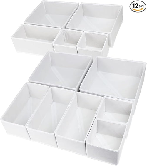 12 Pack Drawer Organizer Clothes, Foldable Fabric Dresser Organizer Closet by Fordonral