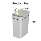 3 Pack Bathroom Trash Can 2.6 Gallon Small Touchless Automatic Motion Sensor - Image 2