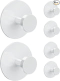 Adhesive Wall Hook for Coat and Towel: Extra Sticky 12 LB, Stainless Coat Rack by BUSSDIS
