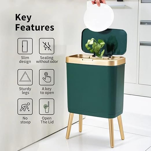 Procade 2Pack Gold Trash Can - Image 2