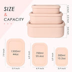 Silicone Food Storage Containers, Leak-Proof, Microwave & Dishwasher Safe - Image 3