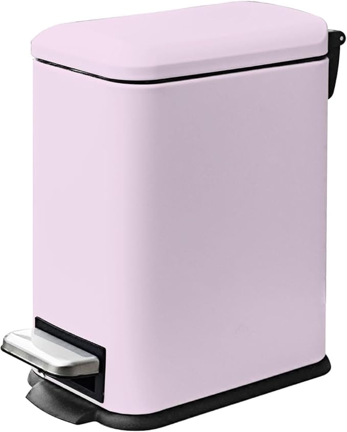 Pink Trash Can, 1.3 Gallon Bathroom Trash Can by JM%C2%B7YIPENG