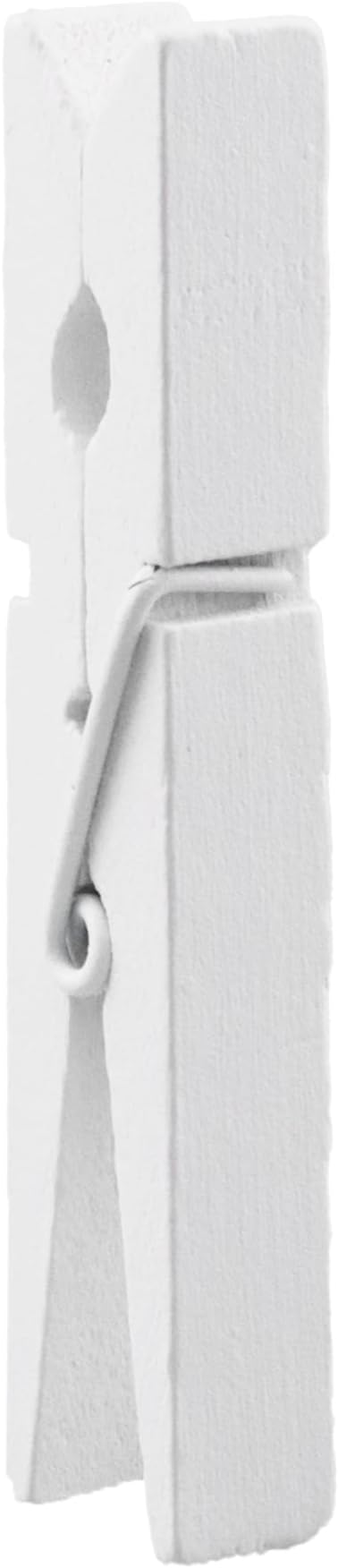 HEEHEE 24 PCS 2.83 Inch White Wooden Clothespins Strong Spring Grip Durable - Image 4