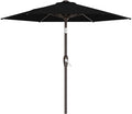 AreShark 7.5FT Patio Umbrella Table Market Umbrella with 6 Sturdy Ribs, Button Tilt/Crank, Heavy-Duty Outdoor Umbrellas for Pool, Deck, Garden and Backyard, Black by Unknown