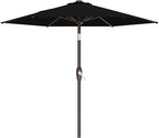 AreShark 7.5FT Patio Umbrella Table Market Umbrella with 6 Sturdy Ribs, Button Tilt/Crank, Heavy-Duty Outdoor Umbrellas for Pool, Deck, Garden and Backyard, Black by Unknown