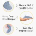 Door Stoppers for Bottom of Door – Rubber Door Stopper Wedge – Pack of 4 – Door - Image 7