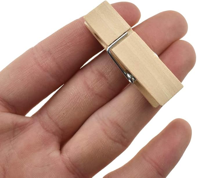 HAHIYO Wooden Clothes Pins Clothespins Wide Do NOT Fall Apart 1.77 inches by HAHIYO