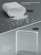 IEEK Small Waste Basket Slim Trash Can 3.2 Gallon/12L Clear and White Garbage - Image 6